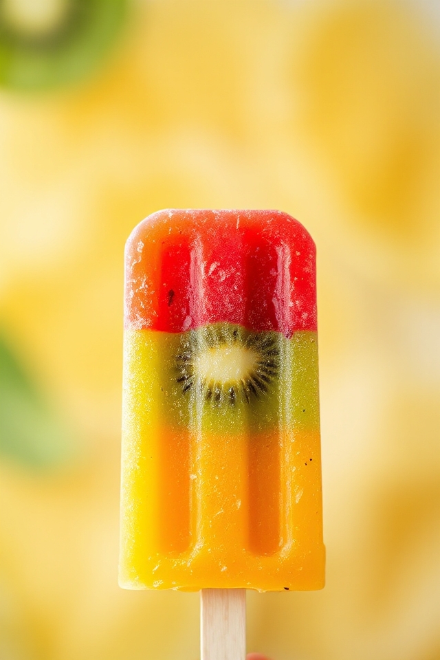 frozen kiwi strawberry pops