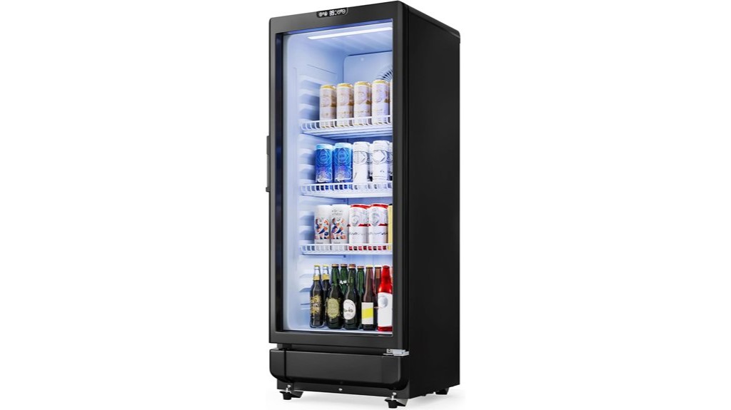 commercial beverage display refrigerator