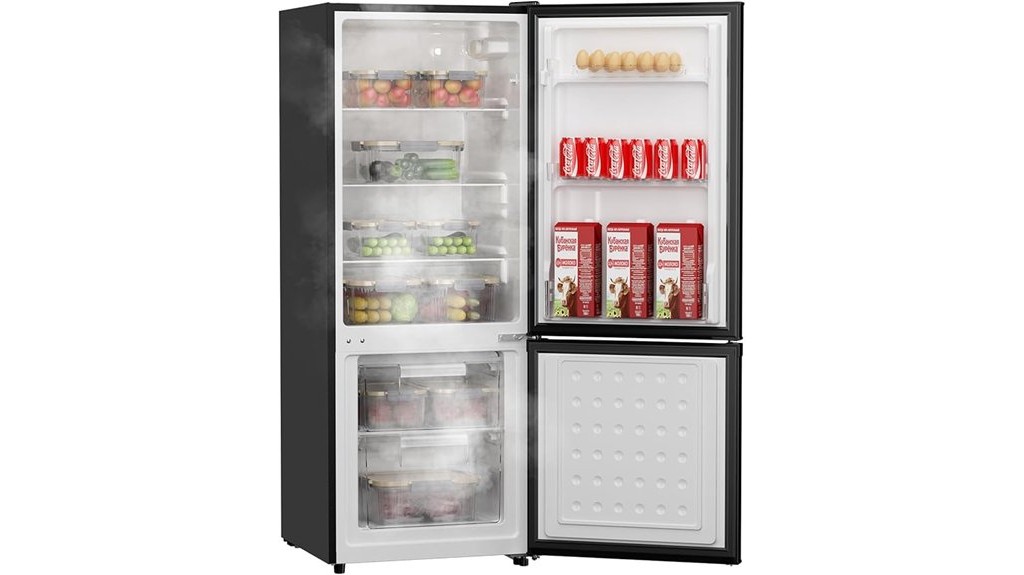 spacious bottom freezer refrigerator
